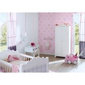 A.S. Création Kinderzimmertapete Little Love Vliestapete mit Sternen rosa, weiß, gelb, schwarzarz 