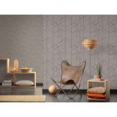 Livingwalls Vliestapete Metropolitan Stories Francesca Milano Unitapete einfarbig grau, metallic 