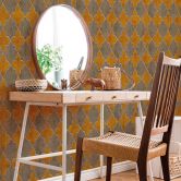 Livingwalls Papier peint intissé New Walls Finca Home motif carrelage jaune, beige, crème 