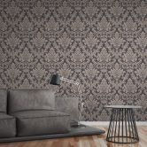 Livingwalls Vliestapete Trendwall Tapete mit Ornamenten barock beige, metallic, schwarz 