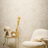 COSMOPOLITAN Dschungel Tapete Beige Creme - Botanische Vliestapete mit Blättern 