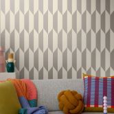COSMOPOLITAN 3D behang grijs met metallic effect - zilverwit Vliesbehang 