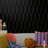 COSMOPOLITAN 3D wallpaper black metallic - luxury designer non-woven wallpaper living room 