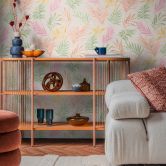 COSMOPOLITAN wallpaper with colorful leaves - floral non-woven wallpaper kitchen bedroom 
