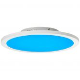LED Panel Deckenleuchte Aaron, weiß, 40 x 5,9 cm, dimmbar, rund 