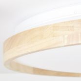 Deckenleuchte Alea, beige, Ø 49,5 cm, Holz Deckenlampe 
