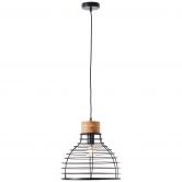 Pendelleuchte Annelie, braun, 135 x 35 cm, Holz Pendellampe 