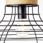 Pendelleuchte Annelie, braun, 135 x 47 cm, Holz Pendellampe 