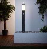 Außenstandleuchte Carlo, metallic, 77,5 x 11,9 cm, Außenlampe 