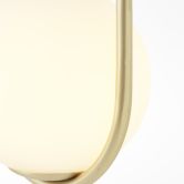 Pendelleuchte Ian, gold, 120 x 107 cm, Glas Lampe 