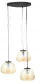 Pendelleuchte Junis, braun, 176 x 40 cm, Metall Pendelleuchte 
