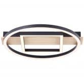 Deckenleuchte Leopold, braun, 5,5 x 39 cm, Holz Moderne LED-Deckenleuchte, dimmbar 