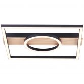 Deckenleuchte Leopold, braun, 5,5 x 42 cm, Holz Lampe 