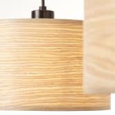 Pendelleuchte Michael, beige, 120 x 110 cm, Holz Pendelleuchte 