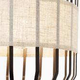 Pendelleuchte Nino, braun, 136,5 x 23 cm, Textil Pendelleuchte 