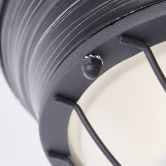 Wand- und Deckenleuchte Sina, schwarz, 14,5 x 34 cm, Glas Deckenlampe, dimmbar 