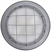 Wand- und Deckenleuchte Sina, grau, 14,5 x 34 cm, Glas Deckenlampe, dimmbar 
