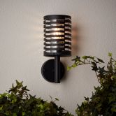 Außenwandleuchte Svenja, schwarz, 30,5 x 12,7 cm, Metall Außenleuchte 
