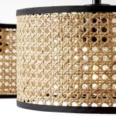 Pendelleuchte Toni, beige, 120 x 110 cm, Rattan Pendelleuchte 