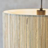Pendelleuchte Valentin, braun, 120 x 35 cm, Seegras Pendellampe 