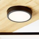 Deckenleuchte Vincent, braun, 70,7 x 35,4 cm, Holz Lampe 