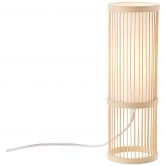 Tischleuchte Luise, braun, 36 x 12 cm, Bambus Tischlampe 