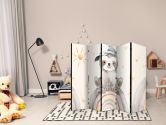 Paravent, Raumteiler freistehend, Trennwand - Happy Sloth 