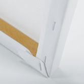 Leinwandbild 3 teilig, Weiße Kaninchen Hütte auf dem Baum 