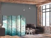 Paravent, Raumteiler freistehend, Trennwand - Escaping Fish in Muted Colors Among Sea Depths 