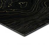 Herdabdeckplatte Abstrakte Linien Schwarz-gold - Amini 