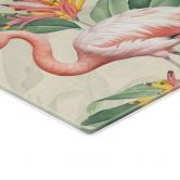 Herdabdeckplatte Exotik - Flamingo und tropische Blätter - Bloomery Decor 