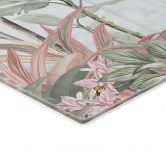 Herdabdeckplatte Tropische Idylle mit Kolibri Blau - Bloomery Decor 