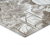 Herdabdeckplatte Wald mit Waldlandschaft in Beige - Ms Tiff 