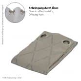 Homing Ösenschal Deron beige, silber -  2.45 x 1.4 m 