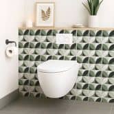 Tile stickers Abstract Flower Pattern – Green 