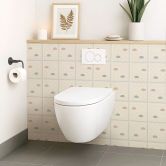 Fliesenaufkleber Boho - Fächer creme rotbraun grün - 12er Set 