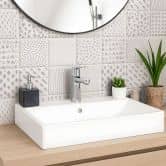 Fliesenaufkleber Formen - grau - 12er Set 