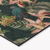 Keukenachterwand jungle met papegaaien nachtgroen - Bloomery Decor 