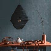 Struktur-Tapete in Marineblau Metallic - Elegante Vliestapete für moderne Räume 