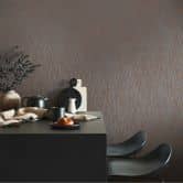 Papier peint structuré abstrait marron-gris - design moderne intissé 