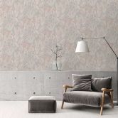 Naturinspirierte Vliestapete in Erdtönen - Botanisches Muster in Creme Beige Grau 
