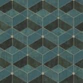 Livingwalls 3D Tapete Titanium 3 Vliestapete geometrisch grün, gold, schwarz 