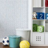 Mustertapete - bunte Striche - blau 
