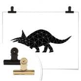 Poster Nouveauprints - Geometric Dinosaur Triceratops 