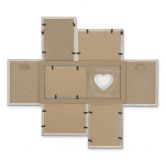 MDF Bilderrahmen Collage mit Herz - 55x60 cm 