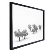 Poster Carrillo Lopez - Weiße Landschaft mit Bäumen 