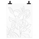Poster 1X Studio - Line Art Floral - Minimalistische Blumen 