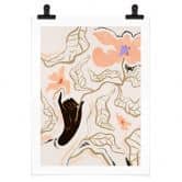 Poster Floral - Pfirsichfarbene Blüte - Arty Guava 
