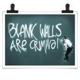 Poster Banksy - Blank walls are criminal 