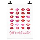 Poster Rote Lippen - Blursbyai - Just one more lipstick 